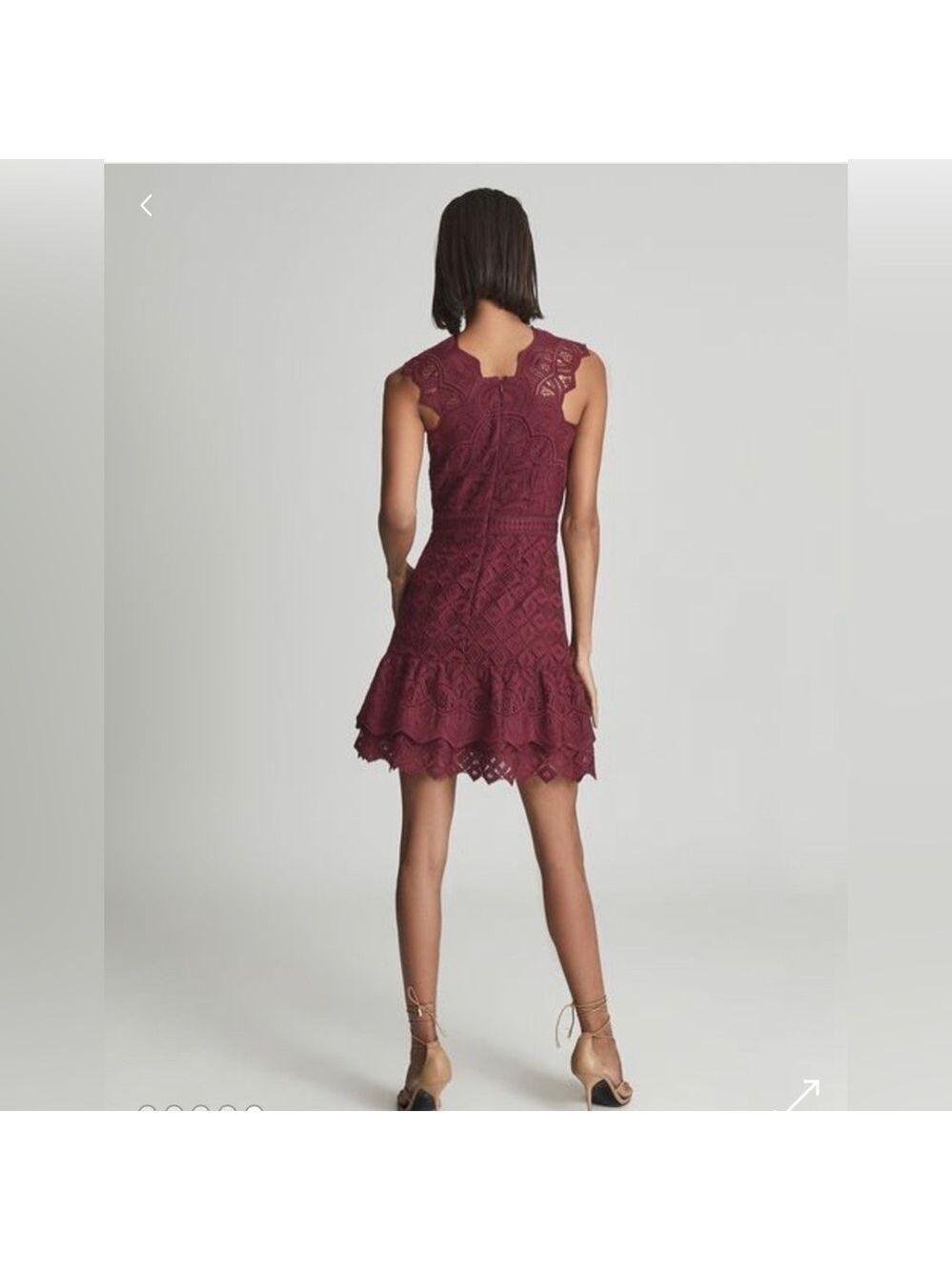 REISS Delilah Lace Mini Dress Size 6 NWT - Picture 3 of 13
